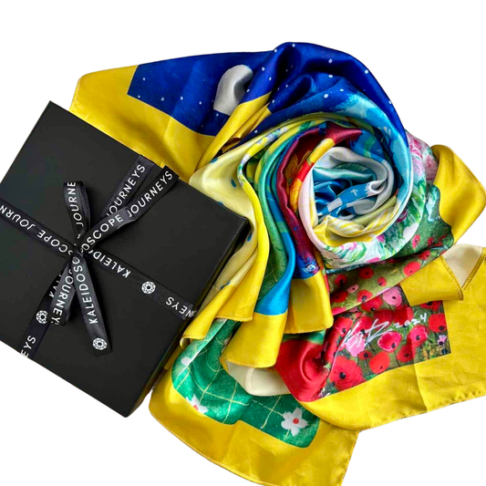 [gone soon...] Art Scarf - Petal Poetry No.2