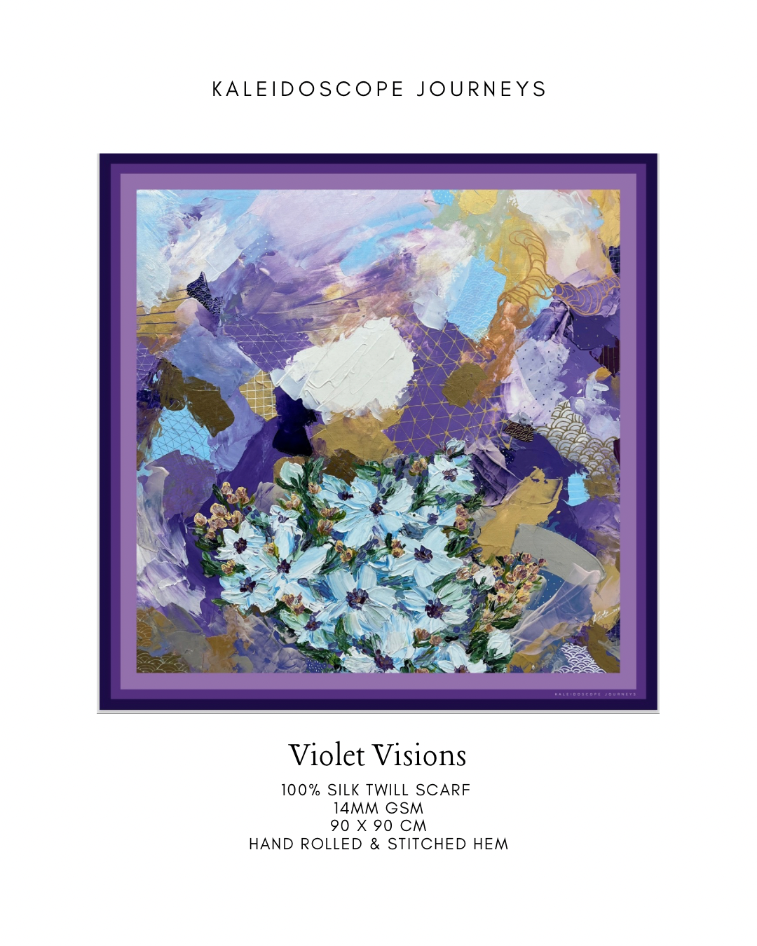 Art Scarf - Violet Visions