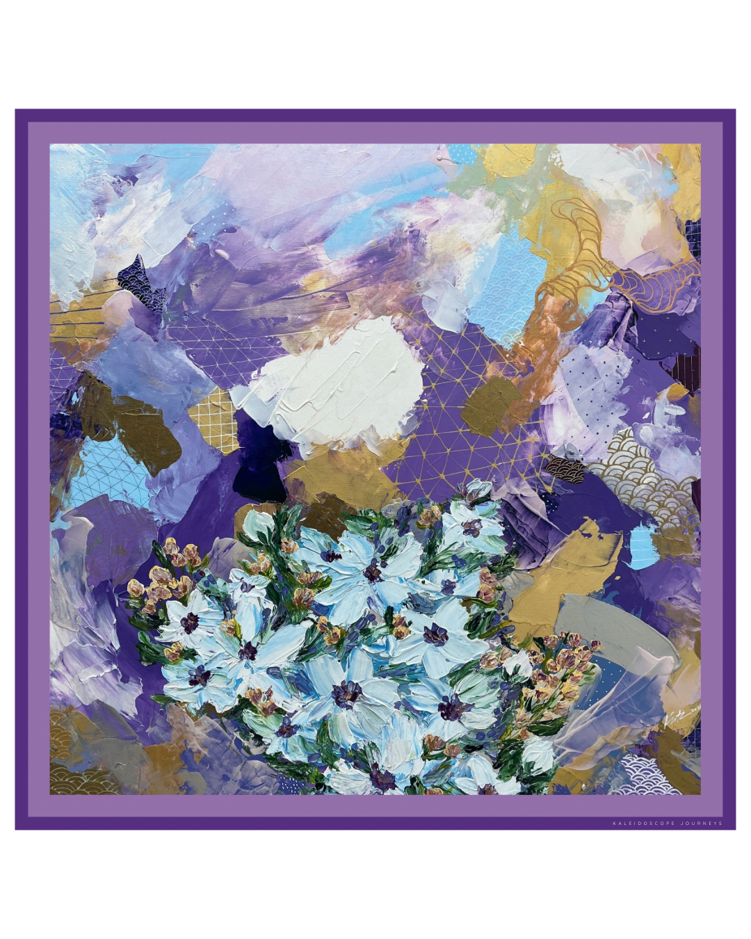 Art Scarf - Violet Visions