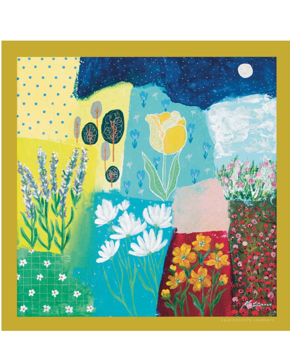 Art Scarf - Petal Poetry