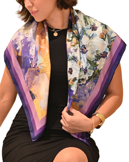 Art Scarf - Violet Visions