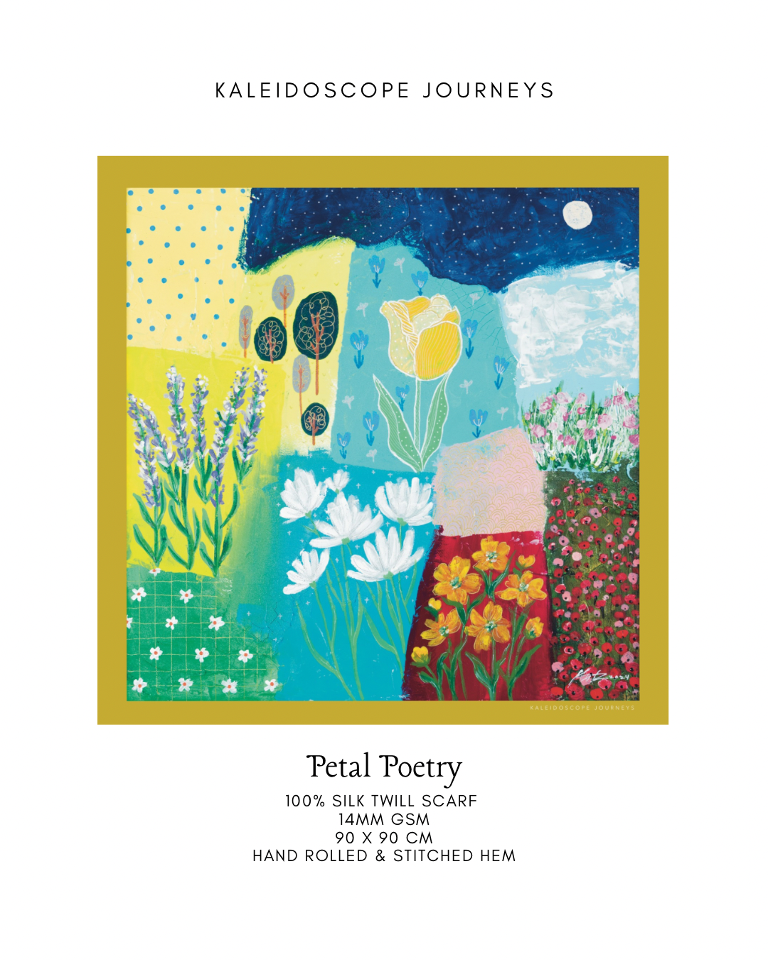 Art Scarf - Petal Poetry